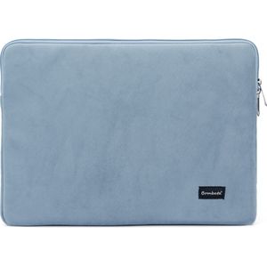 Bombata Universele Velvet Laptophoes Sleeve - 15.6 inch / 16 inch - Licht Blauw