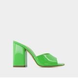 Paris Texas - Holly Anja - Muiltjes - Groen - Lak Kalfsleer - Slip-on Design