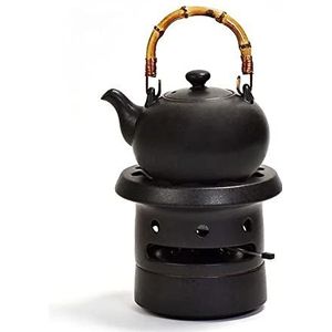 Tea Soul Zwarte Lin's Ceramic Studio waterkoker set met fornuis