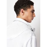Armani Exchange, Jassen, Heren, Wit, M, Polyester, Witte Blouson Jas Winddicht Stedelijk Avontuur