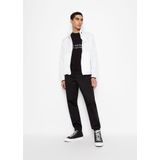 Armani Exchange, Jassen, Heren, Wit, M, Polyester, Witte Blouson Jas Winddicht Stedelijk Avontuur