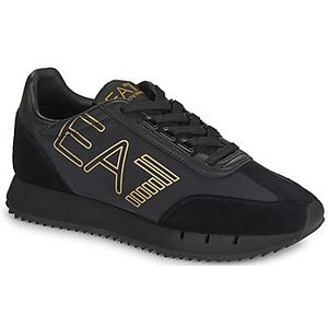 Sneaker EA7 Emporio Armani training tessuto/pelle nero/gold unisex US24EA08 X8X101 38