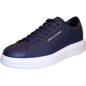 Armani Exchange Venice met logo op Platform Sole sneakers voor heren, marineblauw, 44 EU