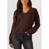 Liu Jo - V-hals Gebreide Trui - Bruin - Dames - Polyester