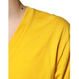 Dolce & Gabbana - V Neck T-shirt - Geel - Katoen - Korte Mouwen