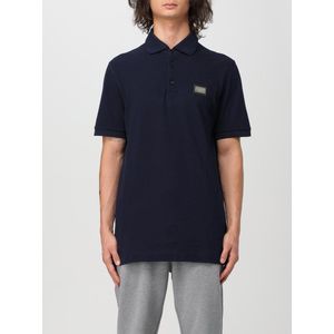 Dolce & Gabbana - Katoenen Poloshirt - Blauw - Heren - Met Monogram
