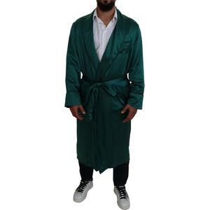Dolce & Gabbana - Lange Badjas - Groen - Heren - Zijden Taille Riem