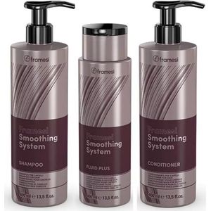 Framesi Smoothing System Salonkit 3 x 400ml Shampoo - Conditioner - Fluid Plus