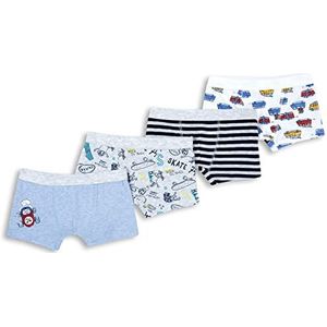 Chicco Boxerset van katoen, Ondergoed Kinderen en tieners, Lichtblauw, 2 jaar (pakket van 4)