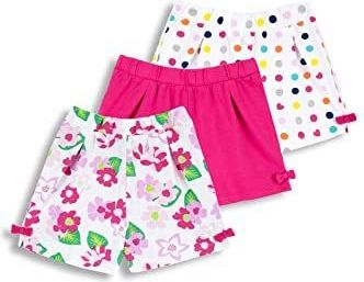 Chicco Set korte shorts van katoen, Broeken Meisjes, Fuchsia, 18 maanden (pakket van 3)