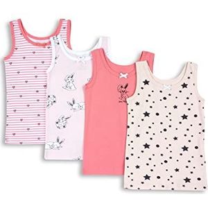 Chicco Tanktopset van katoen, Ondergoed Meisjes, Roze, 6 jaar (pakket van 4)