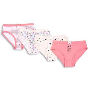 Chicco Set katoenen slips, Ondergoed Meisjes, Roze, 4 jaar (pakket van 4)