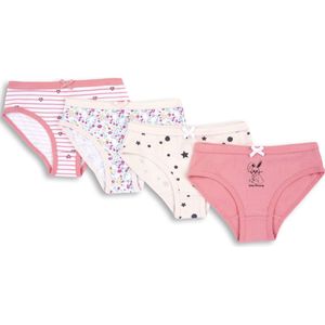 Chicco Set katoenen slips, Ondergoed Meisjes, Roze, 8 jaar (pakket van 4)