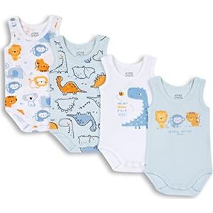 Chicco, Mouwloze bodyset van katoen, uniseks, kinderen 0-24, Lichtblauw, 6 Maanden