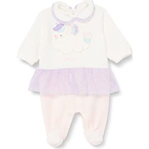 Chicco, Chenille-jumpsuit met eenhoorn en voet, Meisje 0-24, Roze (358), 12 maanden