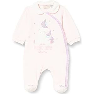 Chicco, Chenille-jumpsuit met eenhoorn en voet, Meisje 0-24, Roze (360), 12 maanden