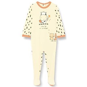 Chicco, Jumpsuit met patchwork en knopen, uniseks-baby, 0 maanden, Bruin I (417)