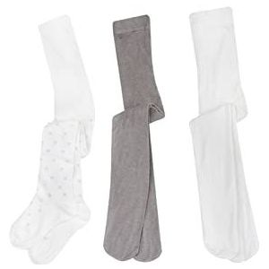 Chicco Set warme katoenen maillots, Sokken Meisjes, Wit, 12-15 maanden (pakket van 3)