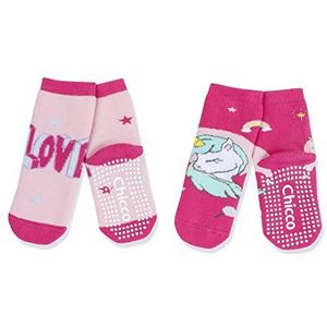 Chicco - Baby - Set van 2 Meisje Anti-Slip Sokjes - Maat 20