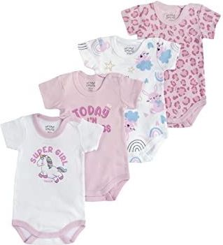 Chicco set van 4 body's met korte mouwen voor meisjes. Maat 56