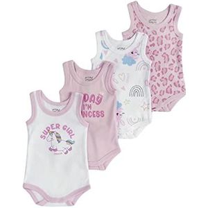 Chicco set van 4 mouwloze body voor meisjes. Maat 80