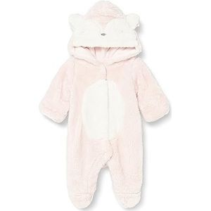 Chicco, Teddybeerjumpsuit van zachte en warme stof met voet, Meisje 0-24, Roze (705), 0 maanden