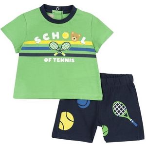 Chicco Set Van 2 T-Shirts En Shorts (2) baby-jongens, Groen (2), 12M, Design in Italië