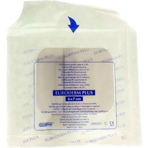 Euroderm Plus steriel wondverband 6cmx7cm 1 stuks
