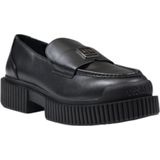 ARMANI EXCHANGE - Loafers - Zwart - Lakleer - Blokhak - Ronde Neus