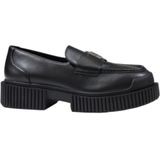ARMANI EXCHANGE - Loafers - Zwart - Lakleer - Blokhak - Ronde Neus