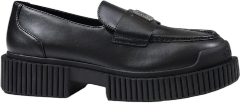 ARMANI EXCHANGE - Loafers - Zwart - Lakleer - Blokhak - Ronde Neus