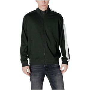 Armani Exchange - XM000311AF10365UB001 - Sweater - Zwart - Met Volledige Rits en Mao Kraag