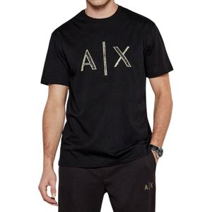Armani Exchange - T-shirt - Zwart - Katoen