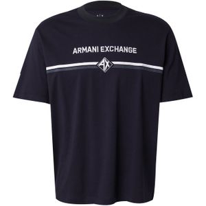 Armani Exchange, Heren, Tops, Blauw, Maat: S Katoen,