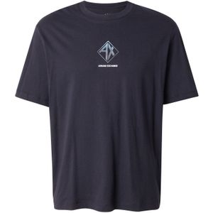 Armani Exchange - XM000276AF12308UB101 - T-shirt - Marineblauw - Katoen - Korte Mouwen