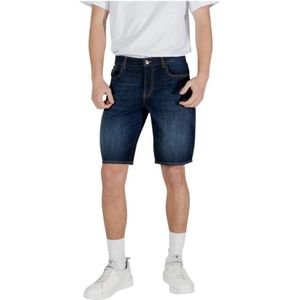 Armani Exchangevoor mannen. XM000073AF13089MB010 Marine slim shorts (32), Casual, Katoen, Denim, Marineblauw