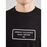 Armani Exchange - XM000552AF10356UC001 - T-shirt - Zwart - Katoen - Korte Mouwen