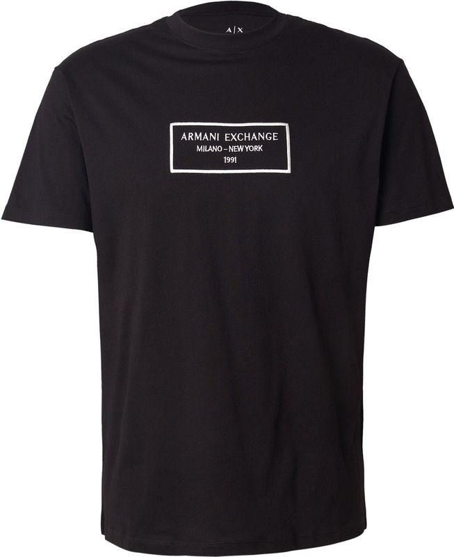 Armani Exchange - XM000552AF10356UC001 - T-shirt - Zwart - Katoen - Korte Mouwen