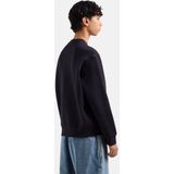 Sweater - Marineblauw - Katoen - Ronde Hals - Logo Voorzijde