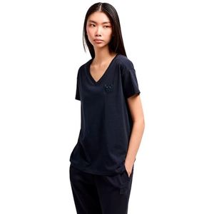 Armani Exchange - V-Neck T-Shirt - Blauw - Katoen