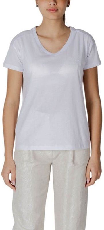 Armani Exchange - XW000531AF10359U0002 - T-shirt - Wit - Katoen - Korte Mouwen