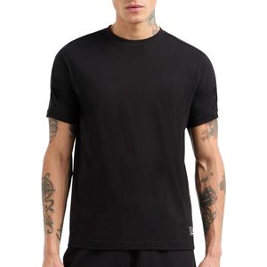Emporio Armani - EA7 - T-shirt - Zwart - Katoen - Korte Mouwen