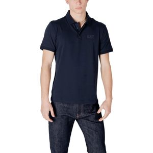 Emporio Armani - EA7 - Polo Shirt - Blauw - Katoen - Korte Mouwen