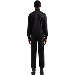 EA7voor mannen. 7M000237_AF12449 Tracksuit met volledige ritssluiting van gerecyclede stof ASV Zwart (XL), Casual, Sportief, Meerdere sporte