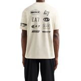 EA7 - Graphic Series - T-shirt - Beige - Katoen - Korte Mouwen