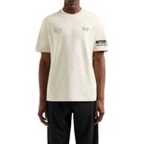 EA7 - Graphic Series - T-shirt - Beige - Katoen - Korte Mouwen