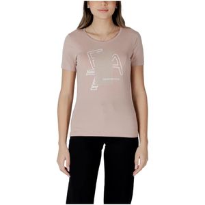 Ea7 - T-Shirt - Roze - Dames - Korte Mouwen - Ronde Hals