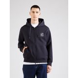 Hoodie - Marineblauw - Katoen-Polyester - Capuchon met Rits