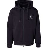 Hoodie - Marineblauw - Katoen-Polyester - Capuchon met Rits