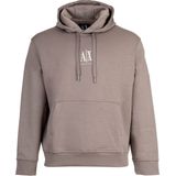 Armani Exchange - Grijze Hoodie - Heren - Minimalistische Stijl